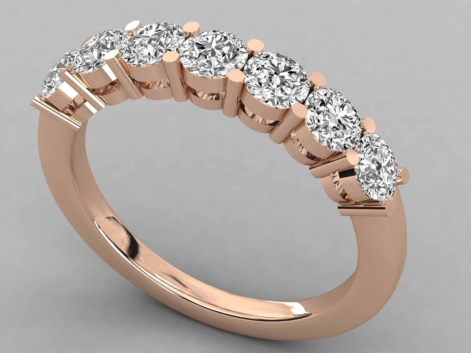 10K GOLD  LAB GROWN DIAMOND LADIES BAND RING.