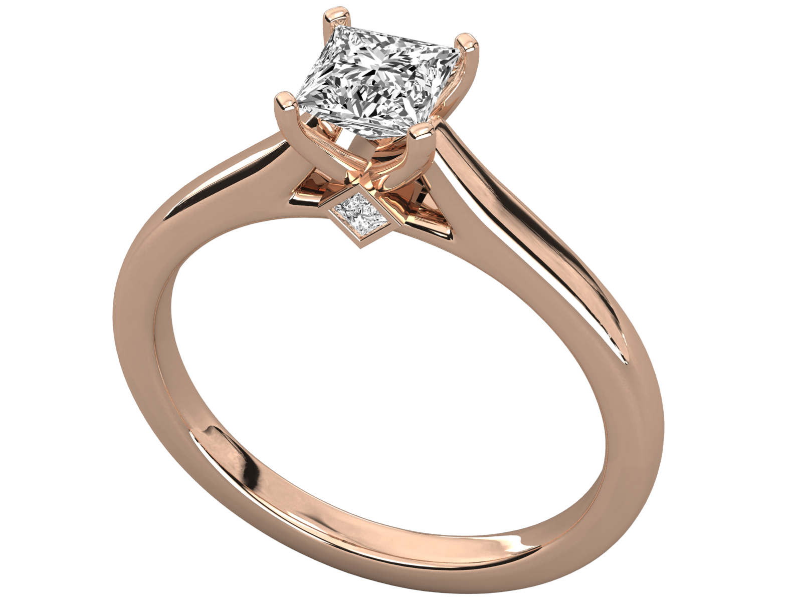 10K GOLD SOLITAIRE  LAB GROWN DIAMOND LADIES  RING.