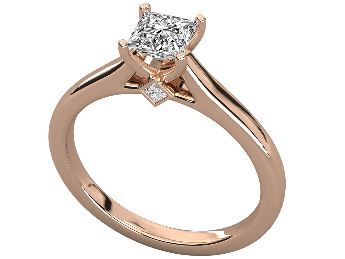 10K GOLD SOLITAIRE  LAB GROWN DIAMOND LADIES  RING.
