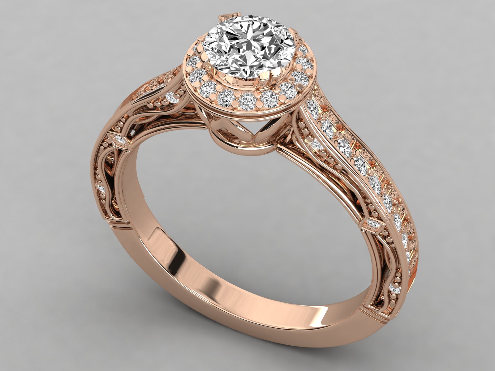 9K GOLD SOLITAIRE LAB GROWN DIAMOND LADIES  RING.