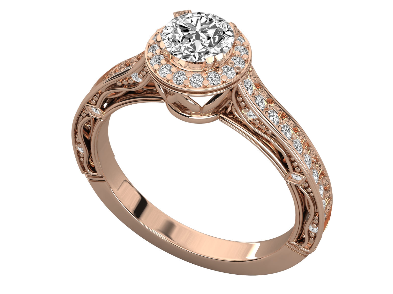 9K GOLD SOLITAIRE LAB GROWN DIAMOND LADIES  RING.