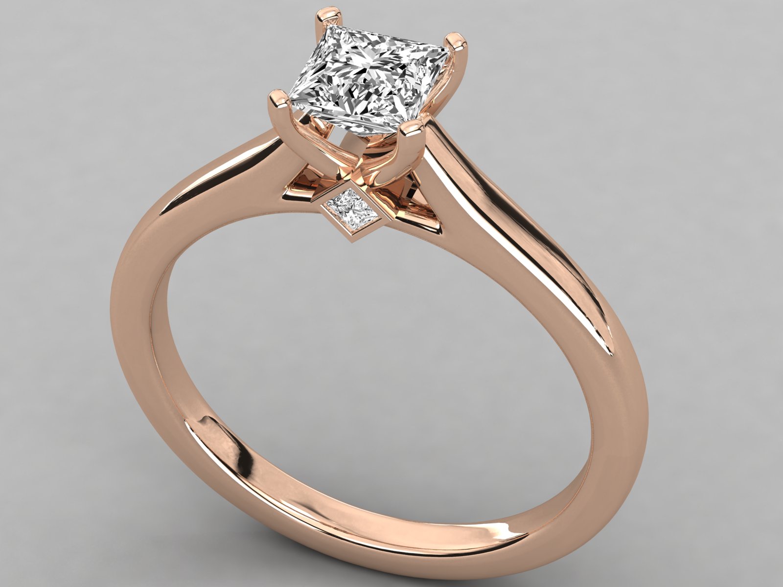 10K GOLD SOLITAIRE  LAB GROWN DIAMOND LADIES  RING.