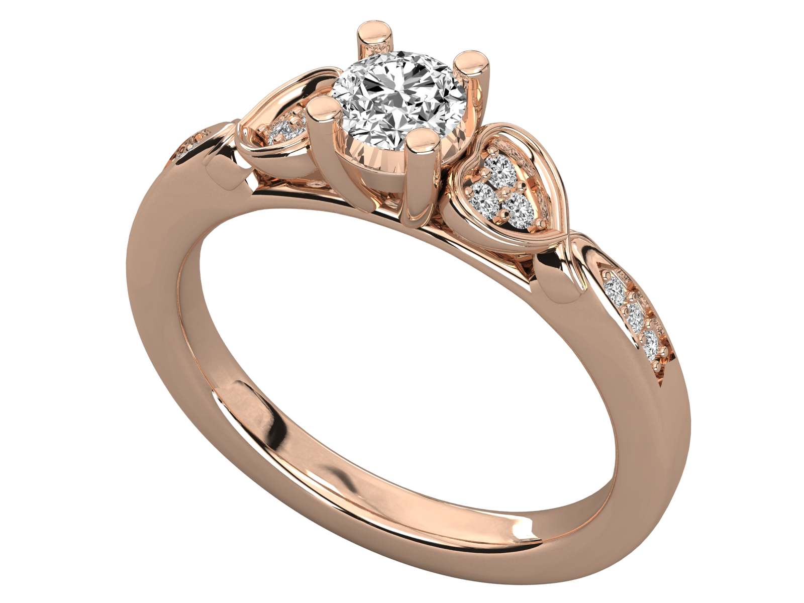 10K GOLD SOLITAIRE  LAB GROWN DIAMOND LADIES  RING.