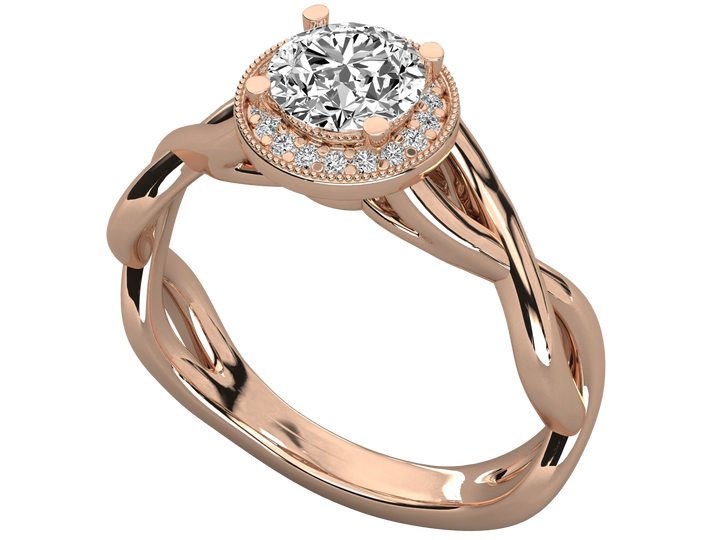 18K GOLD SOLITAIRE  DIAMOND LADIES  RING.