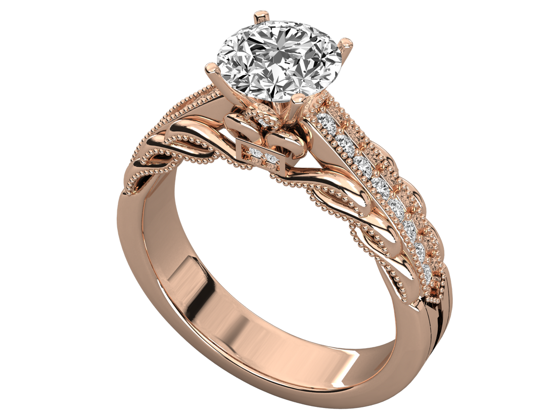 10K GOLD SOLITAIRE  LAB GROWN DIAMOND LADIES  RING.