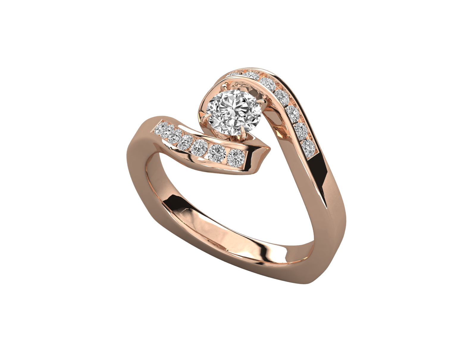 10K GOLD SOLITAIRE  LAB GROWN DIAMOND LADIES  RING.