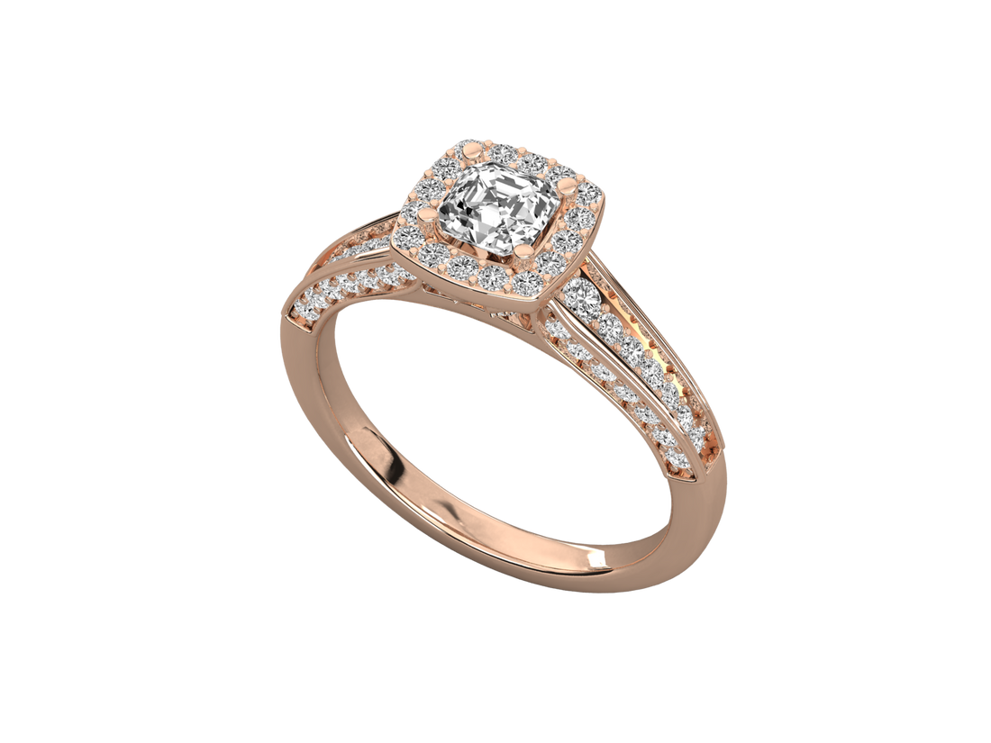 10K GOLD SOLITAIRE LAB GROWN DIAMOND LADIES  RING.