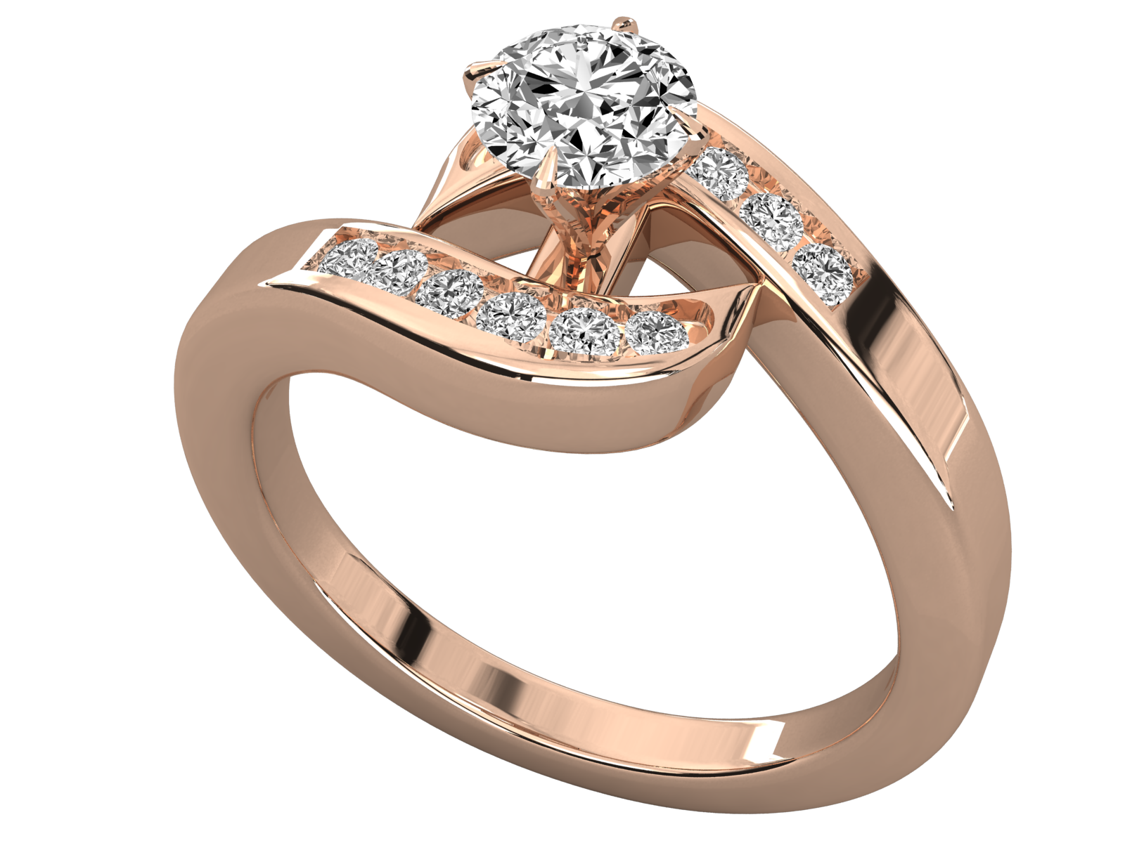 10K GOLD SOLITAIRE  LAB GROWN DIAMOND LADIES RING.