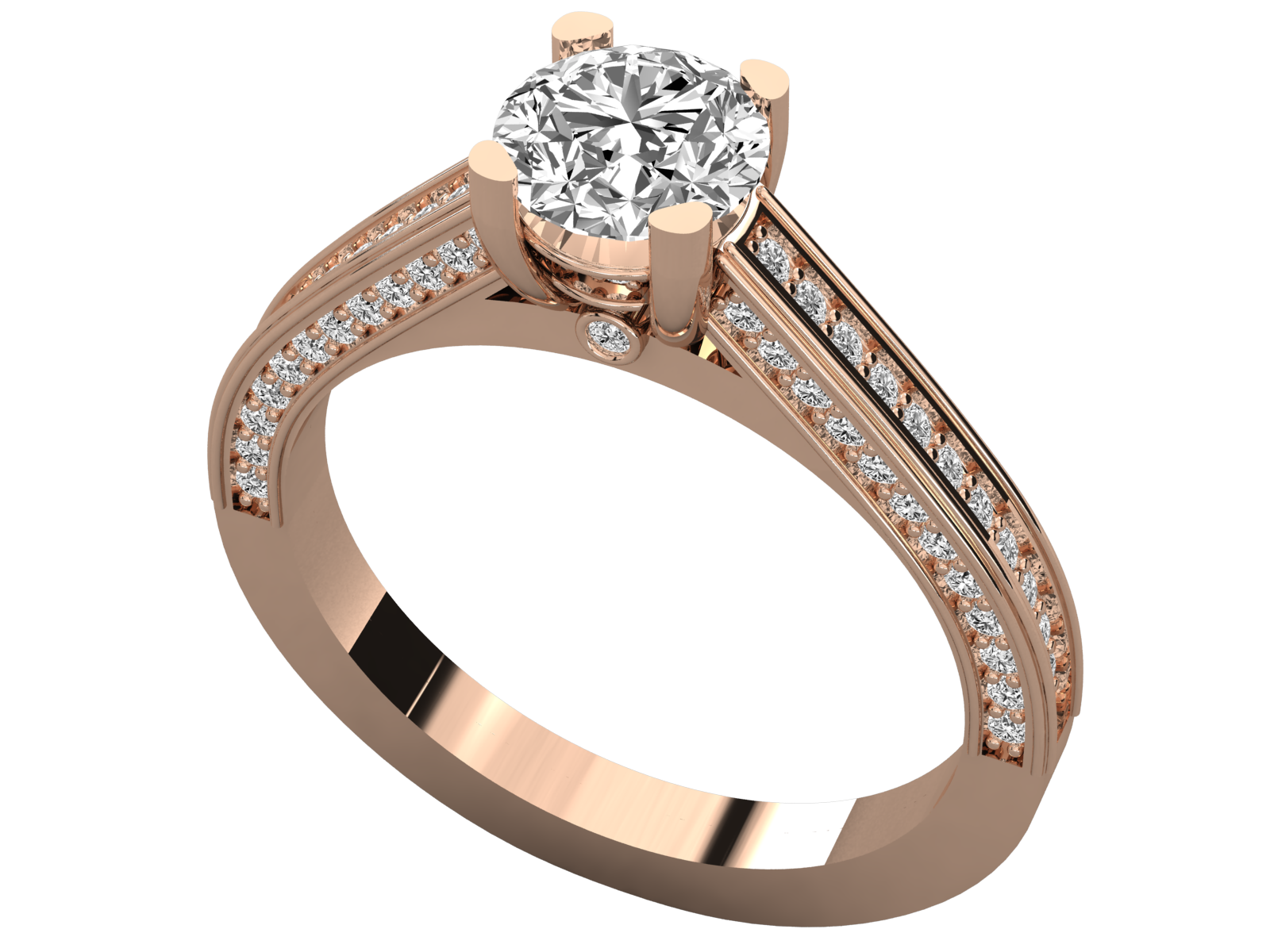 10K GOLD SOLITAIRE  LAB GROWN DIAMOND LADIES RING.