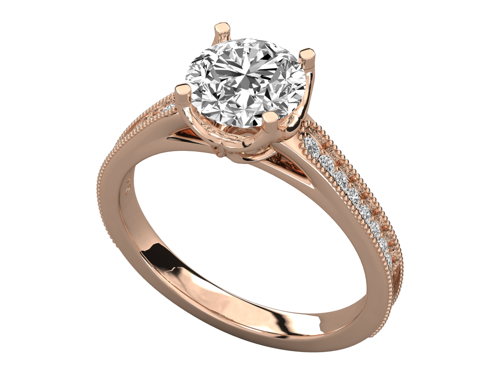 10K GOLD SOLITAIRE  LAB GROWN DIAMOND LADIES  RING.