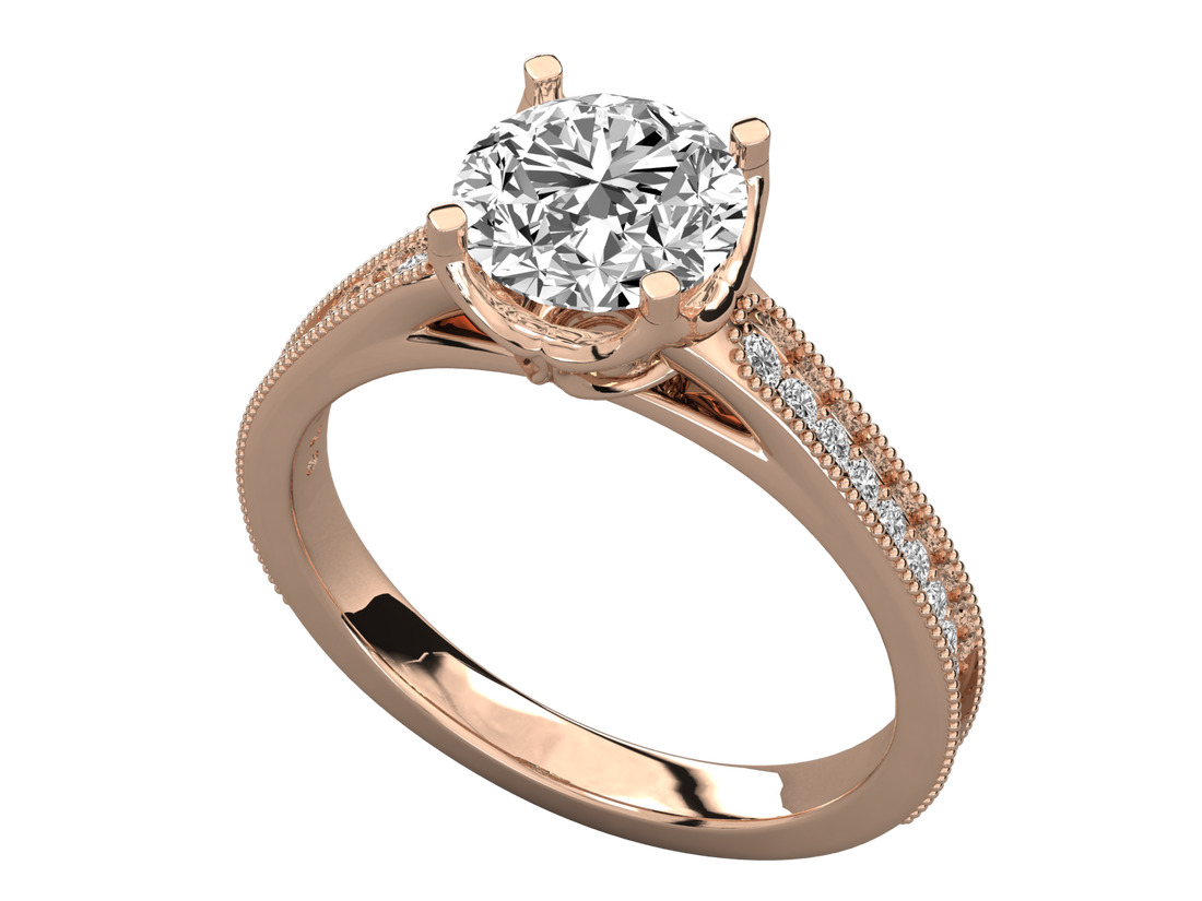 10K GOLD SOLITAIRE  LAB GROWN DIAMOND LADIES  RING.