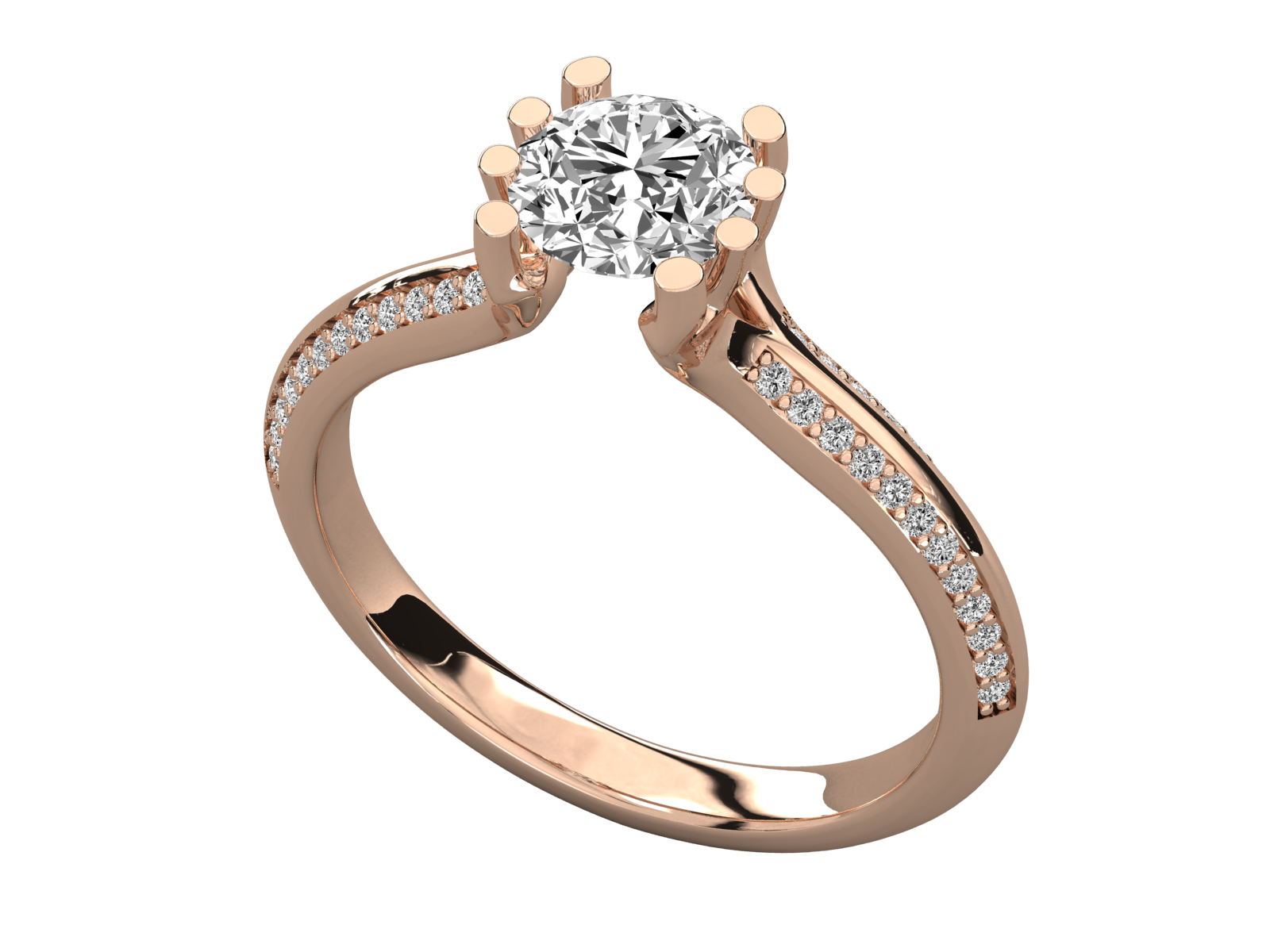 10K GOLD SOLITAIRE  LAB GROWN DIAMOND LADIES  RING.
