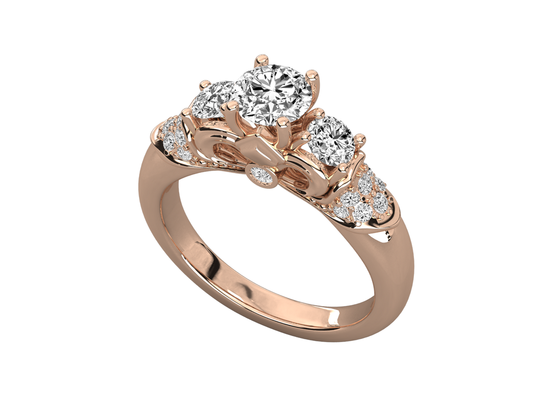 10K GOLD SOLITAIRE  LAB GROWN DIAMOND LADIES  RING.
