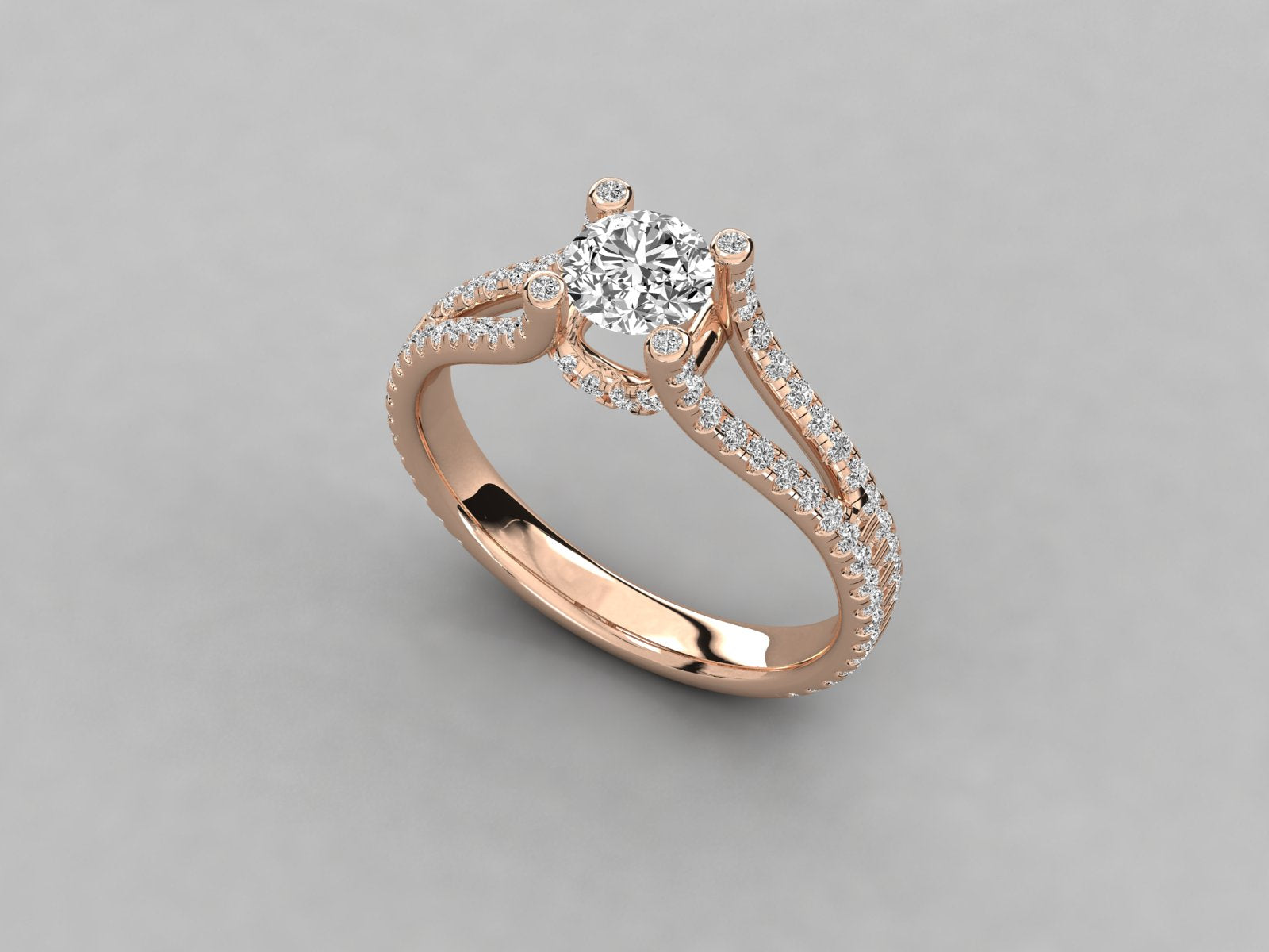 10K GOLD SOLITAIRE  LAB GROWN DIAMOND  BRILLIANT RING.