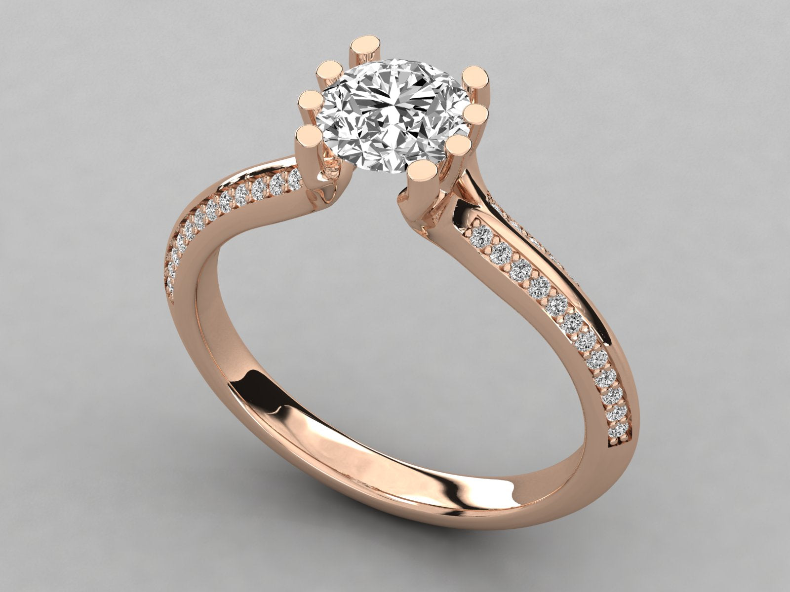 10K GOLD SOLITAIRE  LAB GROWN DIAMOND LADIES  RING.