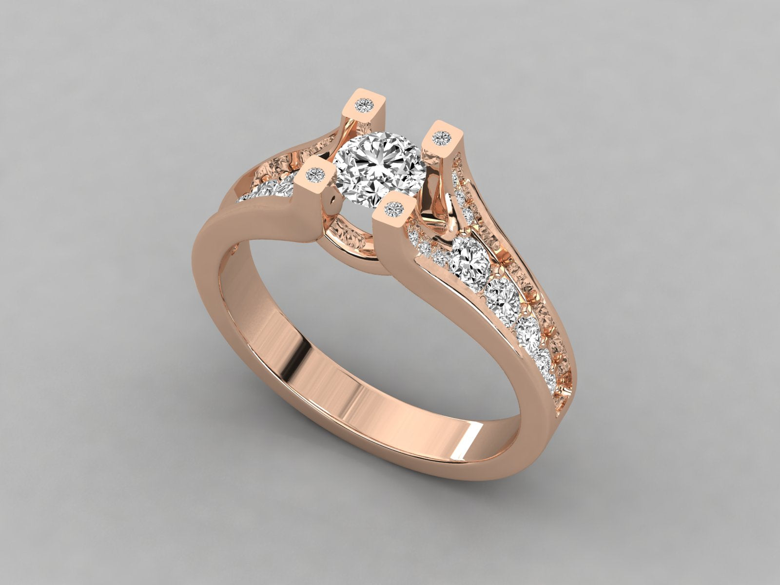 10K GOLD SOLITAIRE  LAB GROWN DIAMOND LADIES  RING.