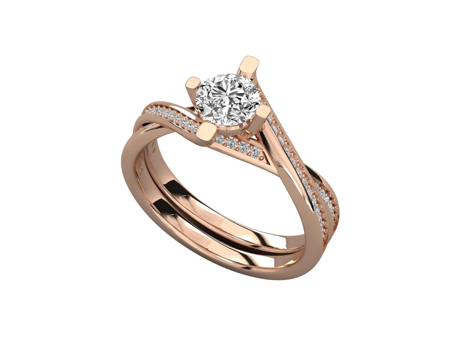10K GOLD SOLITAIRE LAB GROWN DIAMOND  BRILLIANT RING.