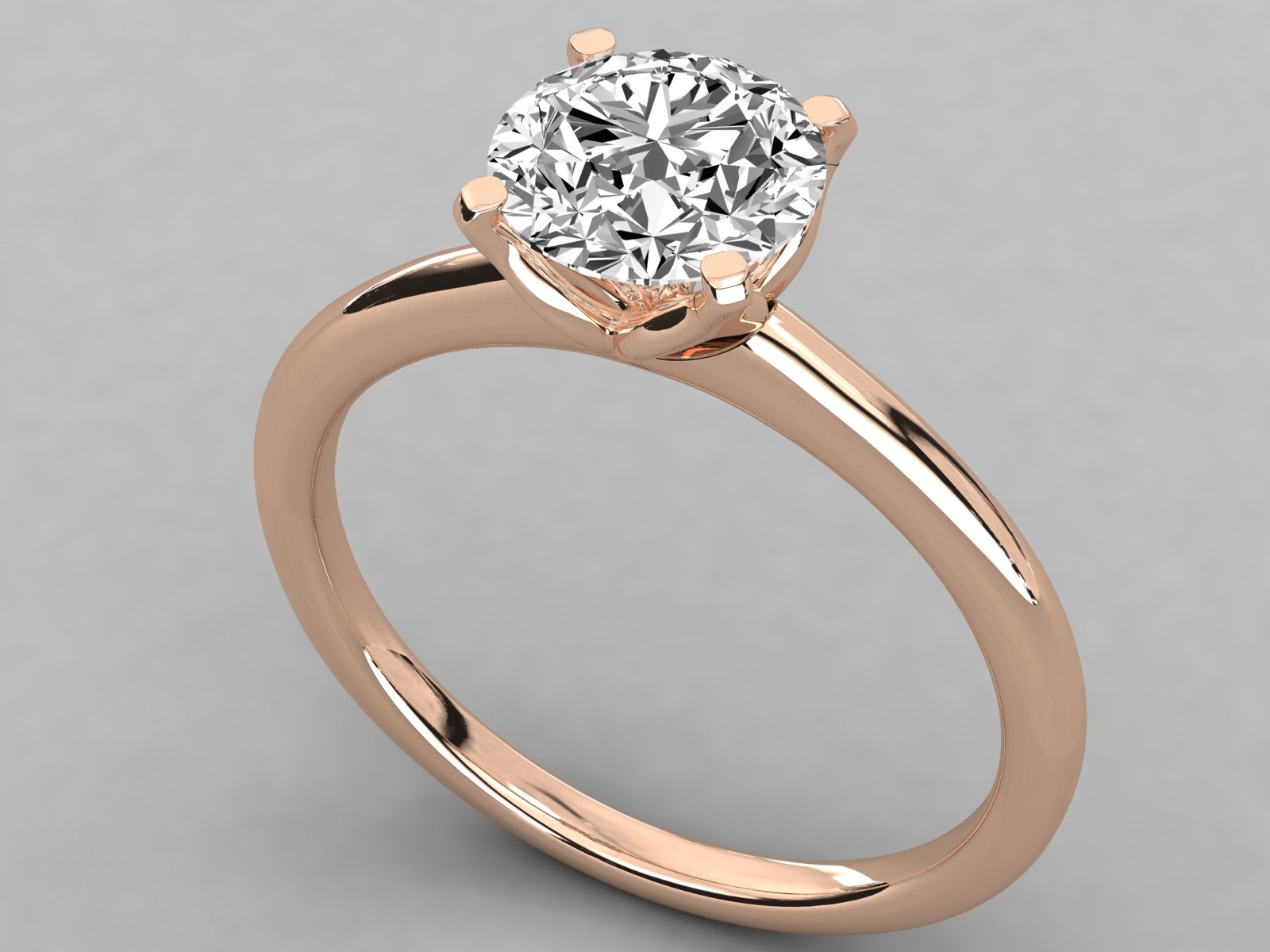 10K GOLD SOLITAIRE  LAB GROWN DIAMOND LADIES  RING.