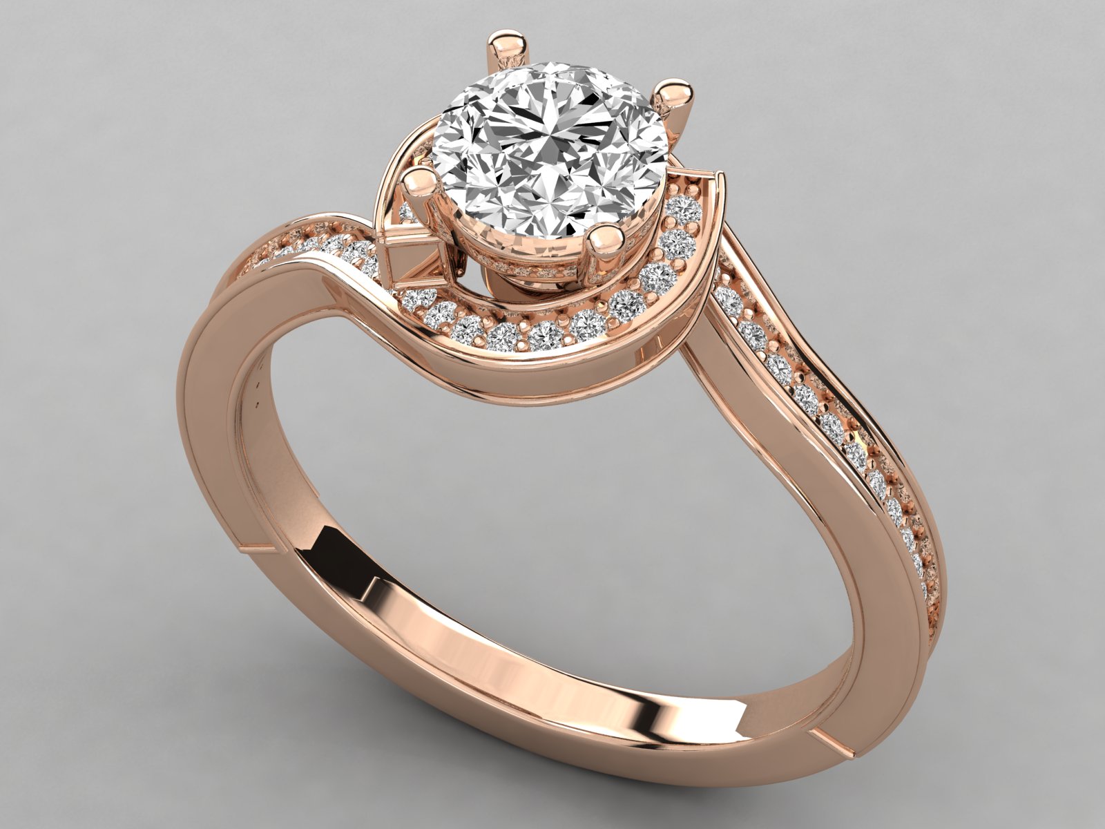 10K GOLD SOLITAIRE  LAB GROWN DIAMOND LADIES  RING.