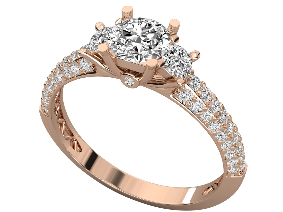 10K GOLD SOLITAIRE  LAB GROWN DIAMOND LADIES  RING.