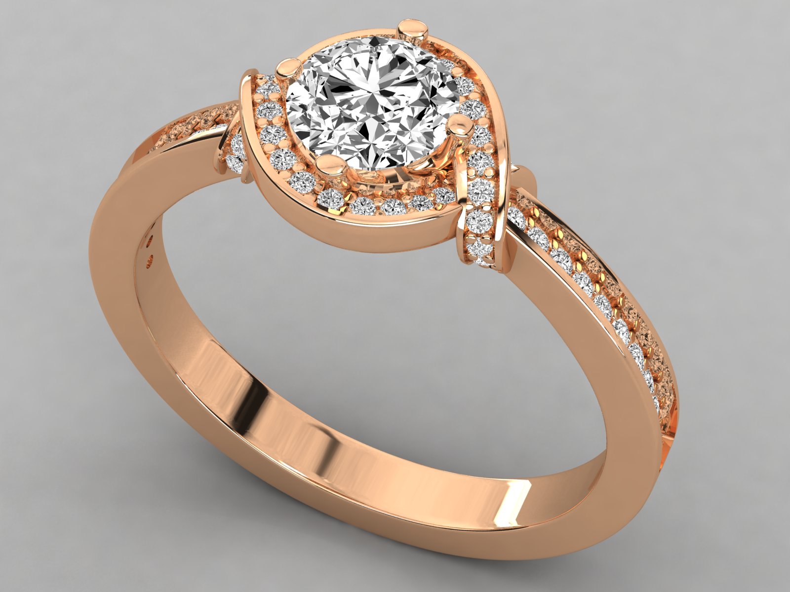 10K GOLD SOLITAIRE DIAMOND RING.