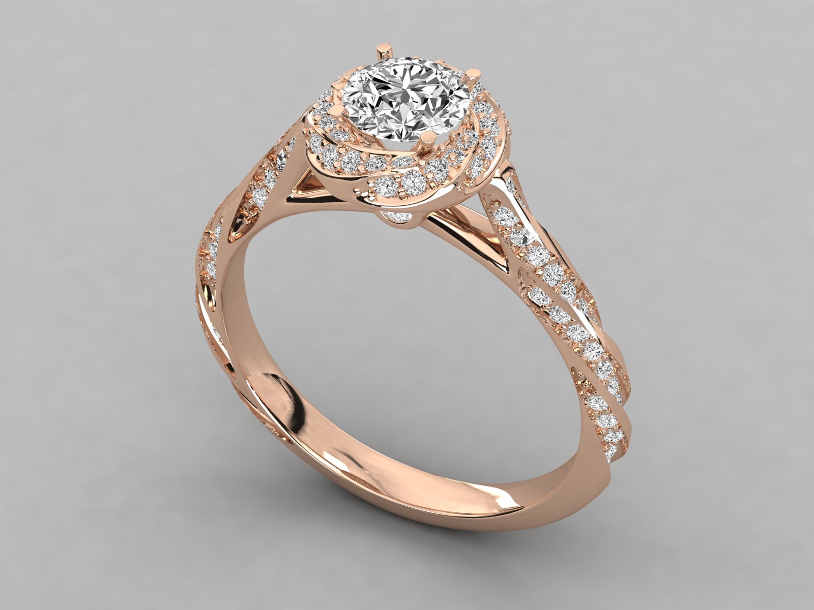 10k GOLD SOLITAIRE  LAB GROWN DIAMOND RING.