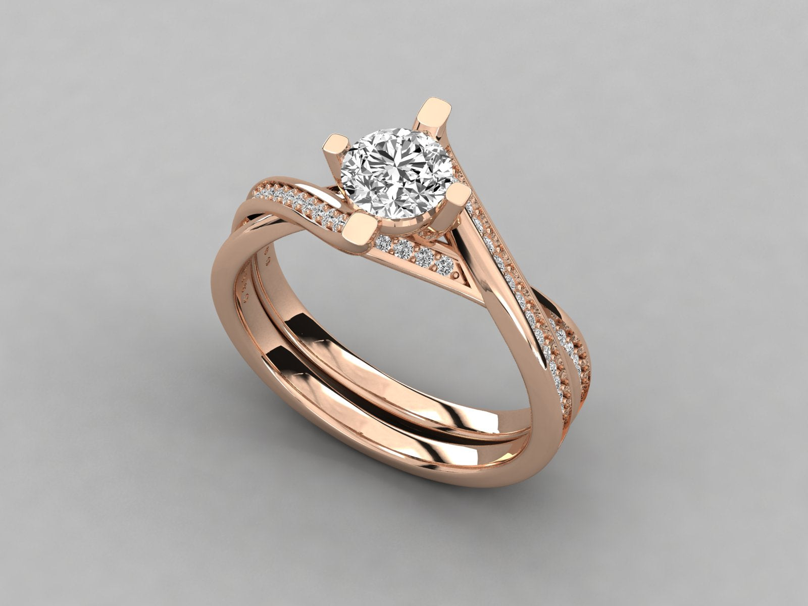 10K GOLD SOLITAIRE LAB GROWN DIAMOND  BRILLIANT RING.