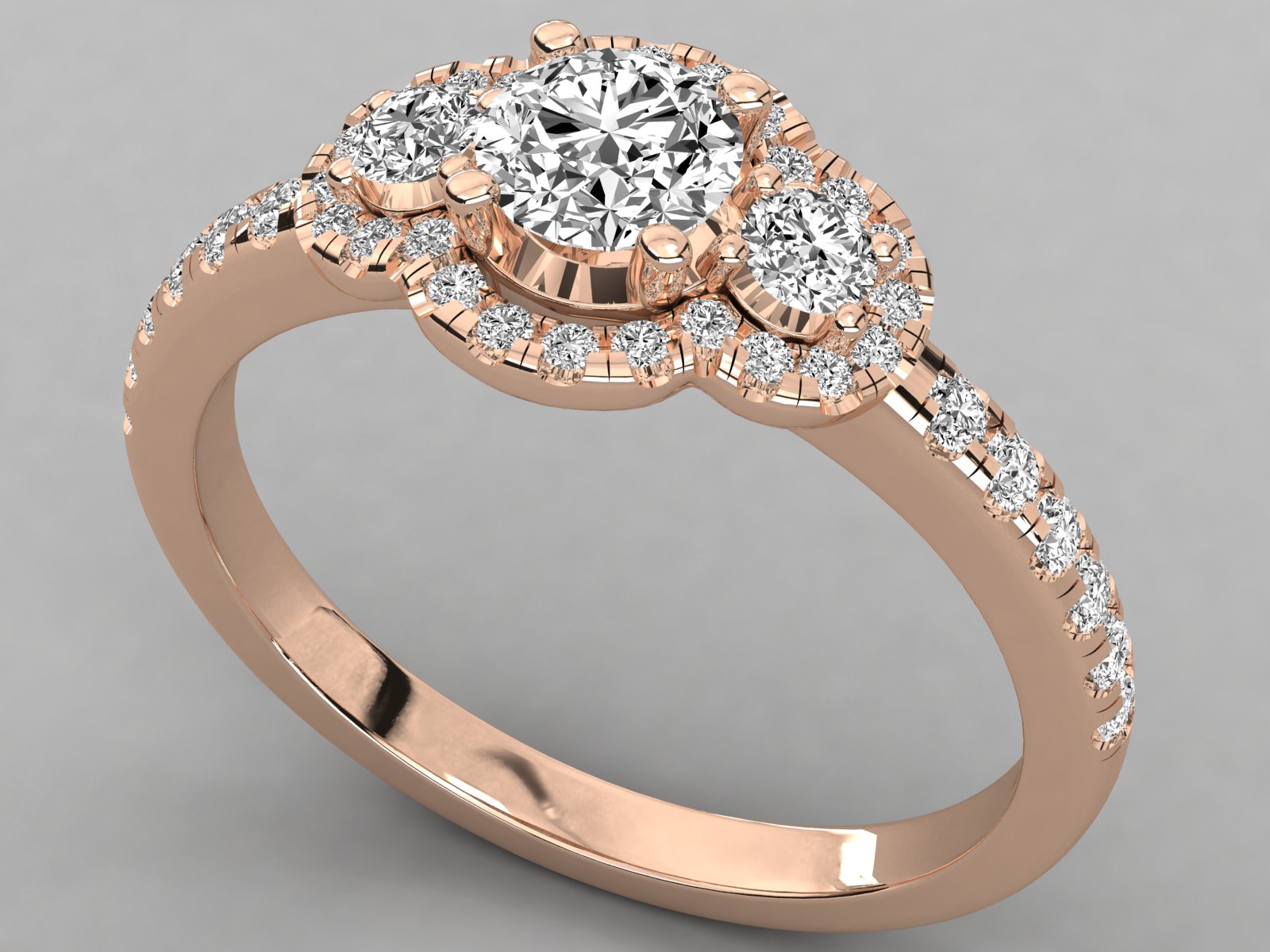 9K GOLD SOLITAIRE  LAB GROWN DIAMOND LADIES RING.