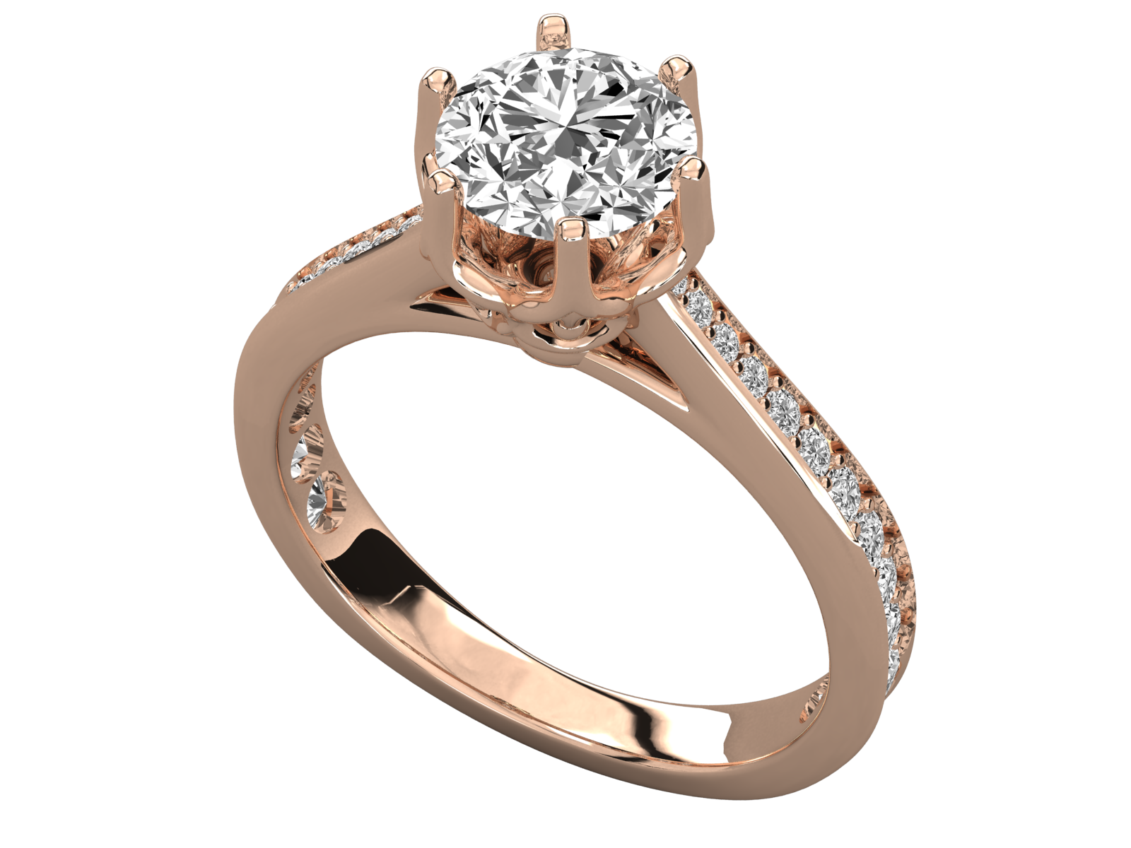 10K GOLD SOLITAIRE LAB GROWN DIAMOND LADIES  RING.