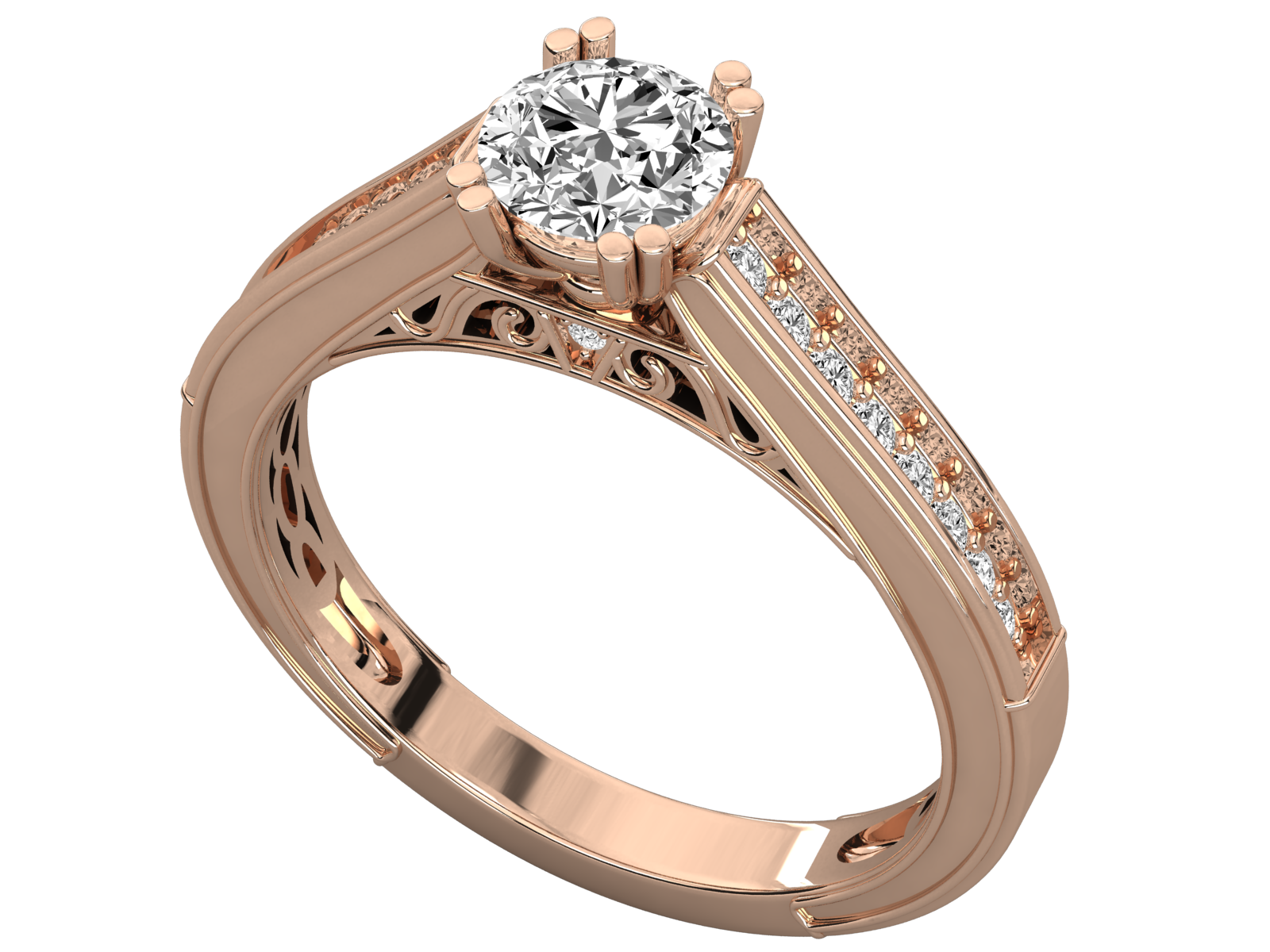 9K GOLD SOLITAIRE LAB GROWN DIAMOND LADIES  RING.