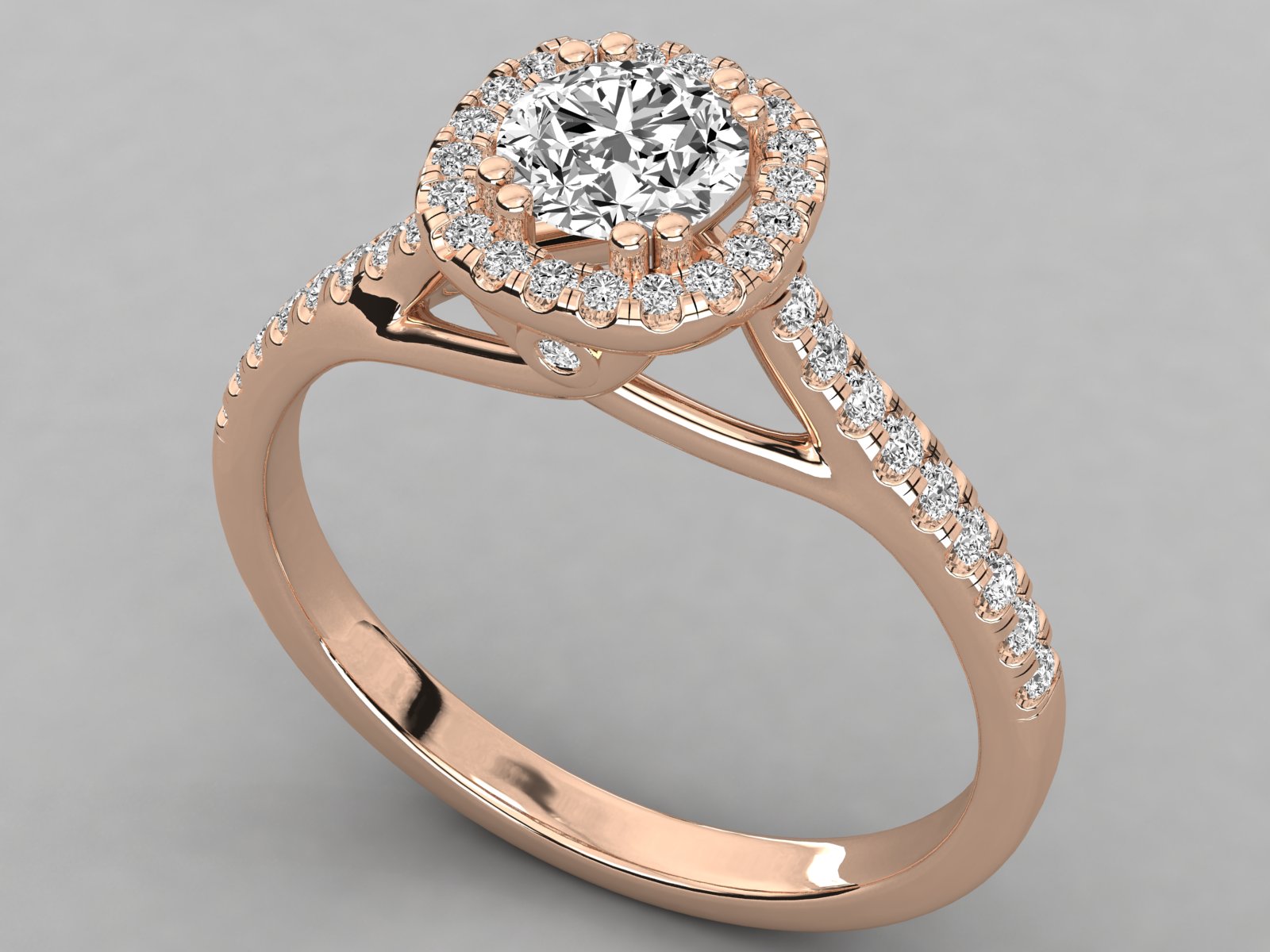 10K GOLD LAB GROWN DIAMOND RING.