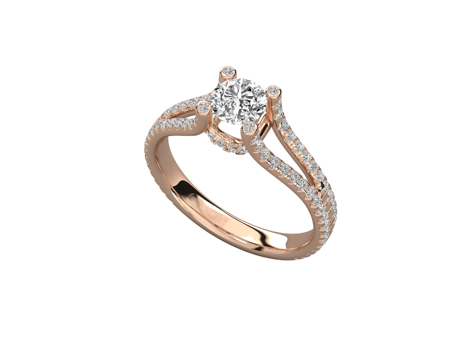 10K GOLD SOLITAIRE  LAB GROWN DIAMOND  BRILLIANT RING.