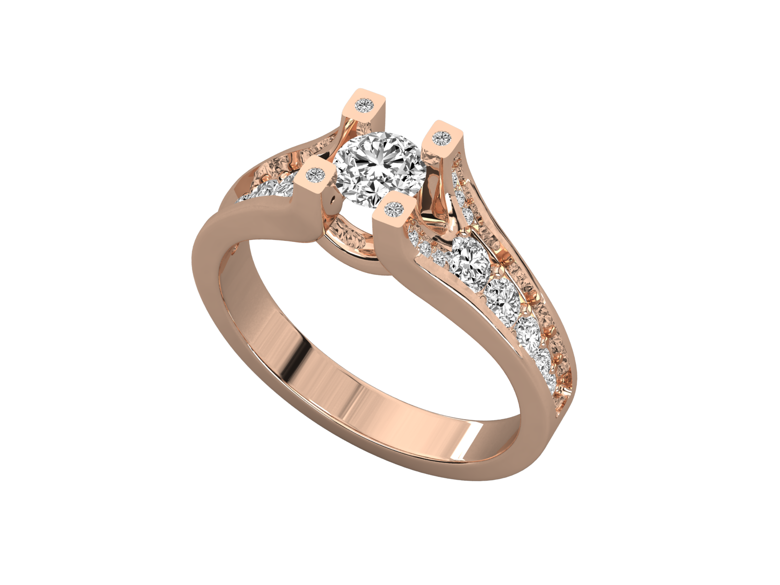 10K GOLD SOLITAIRE  LAB GROWN DIAMOND LADIES  RING.