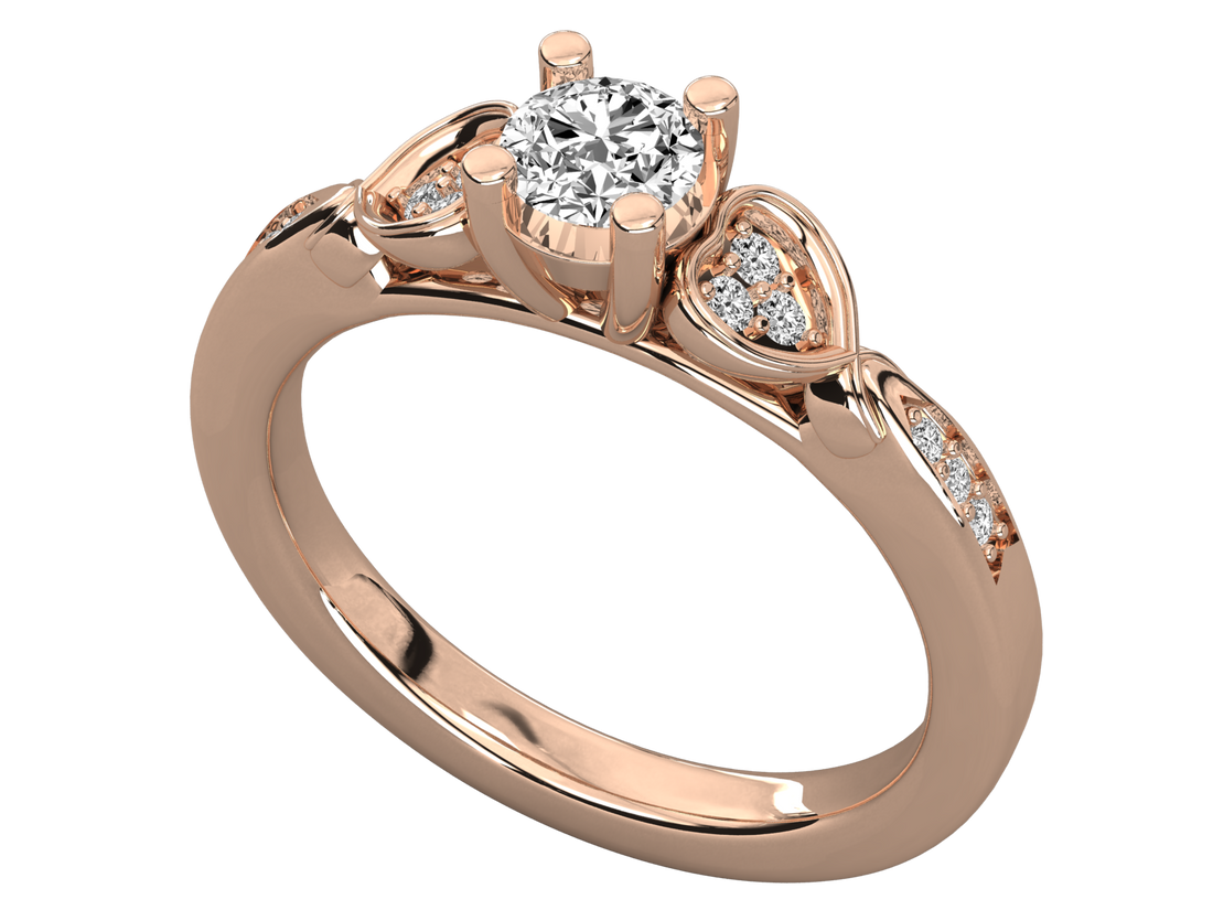 10K GOLD SOLITAIRE  LAB GROWN DIAMOND LADIES  RING.