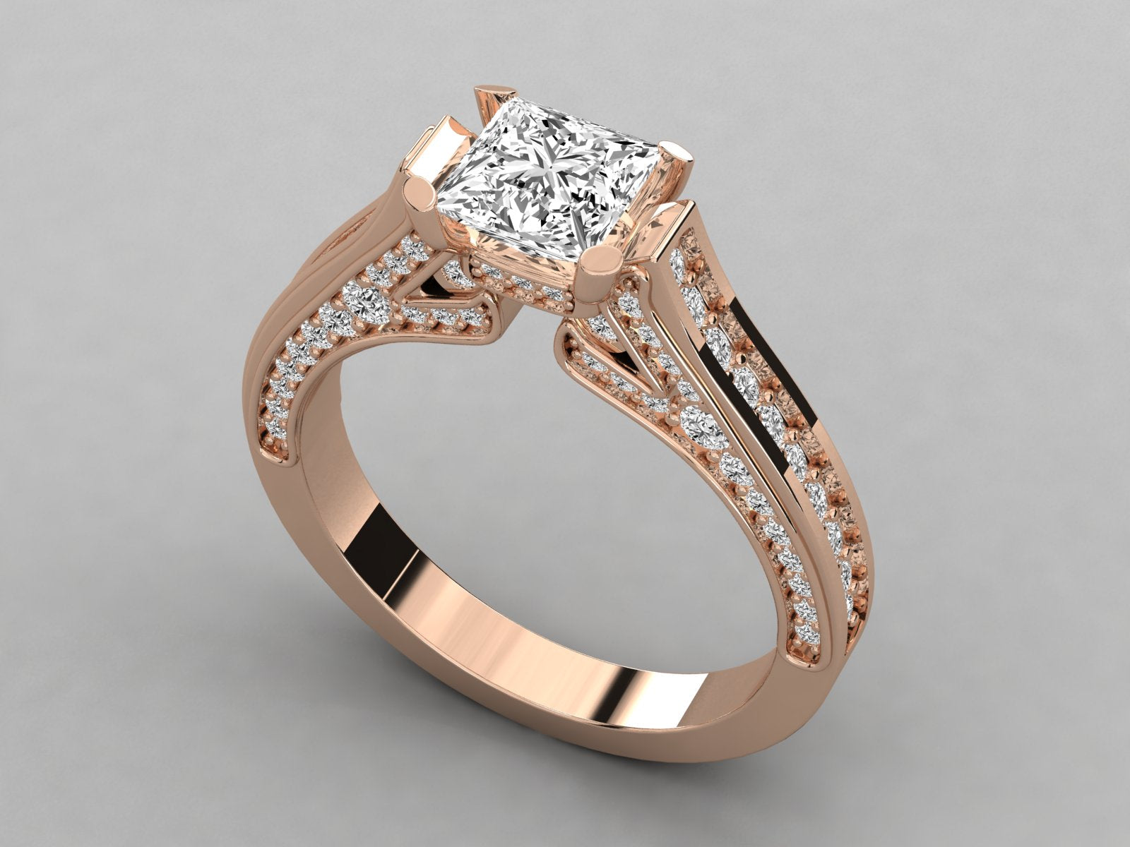 9K SOLITAIRE  LAB GROWN DIAMOND LADIES  RING.