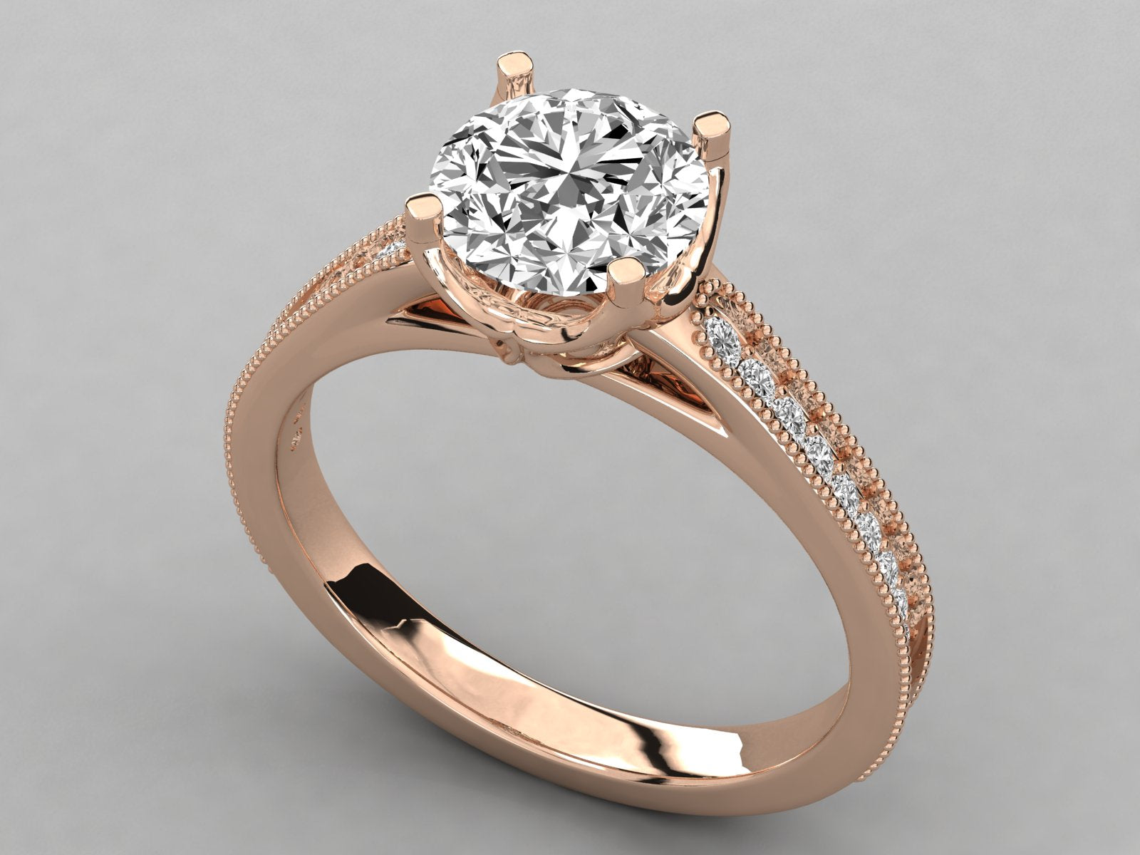 10K GOLD SOLITAIRE  LAB GROWN DIAMOND LADIES  RING.