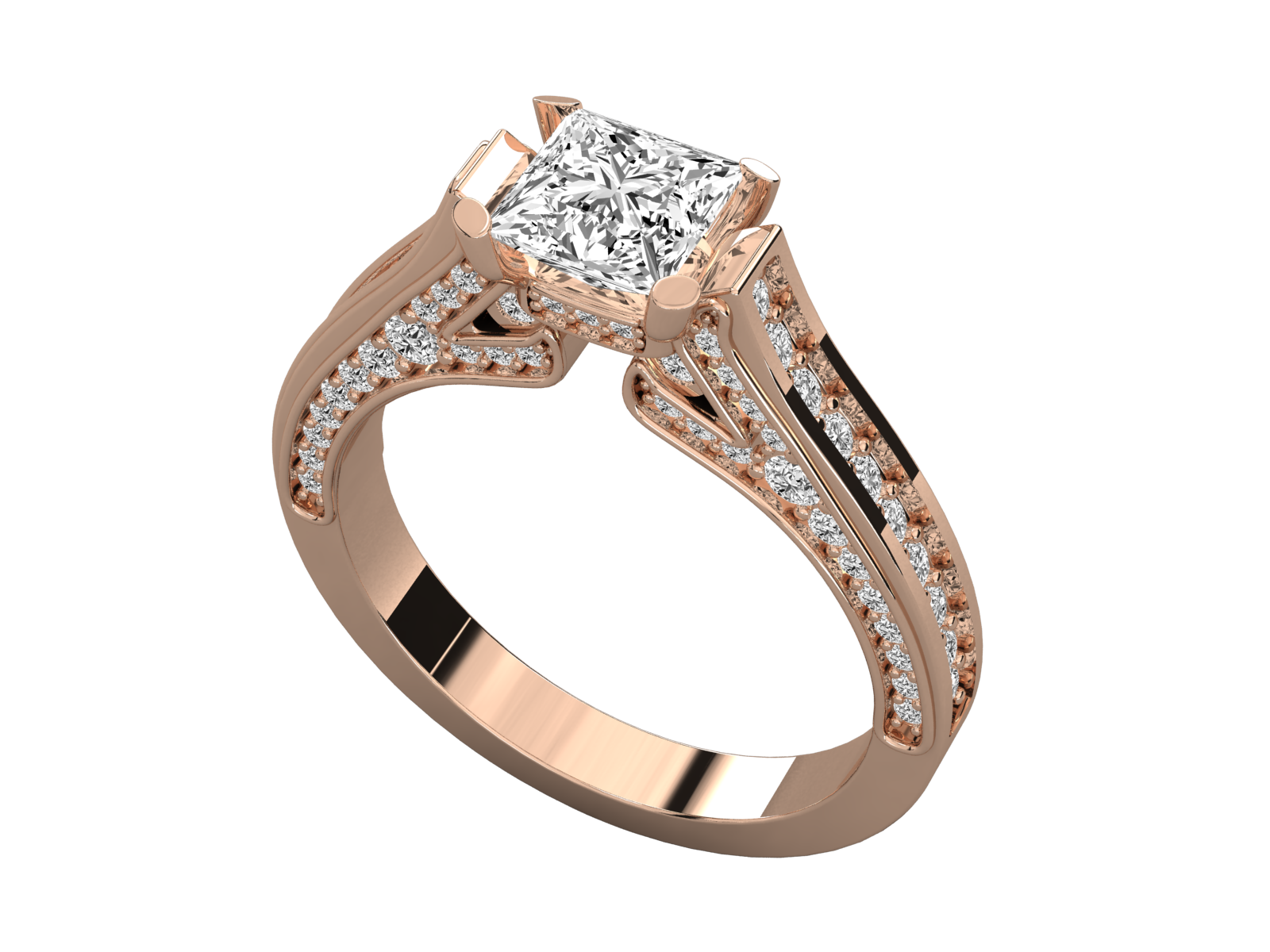 9K SOLITAIRE  LAB GROWN DIAMOND LADIES  RING.