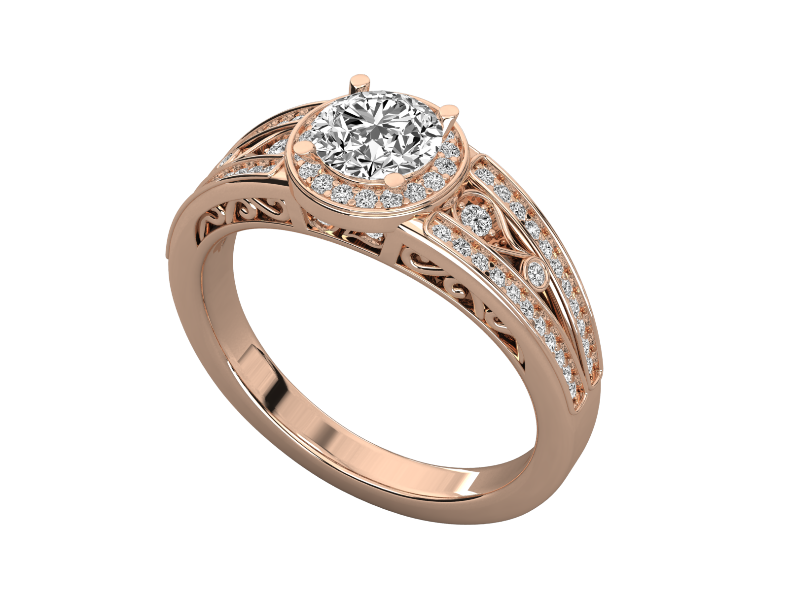 DIAMOND RING 18K GOLD SOLITAIRE  DIAMOND LADIES  RING.