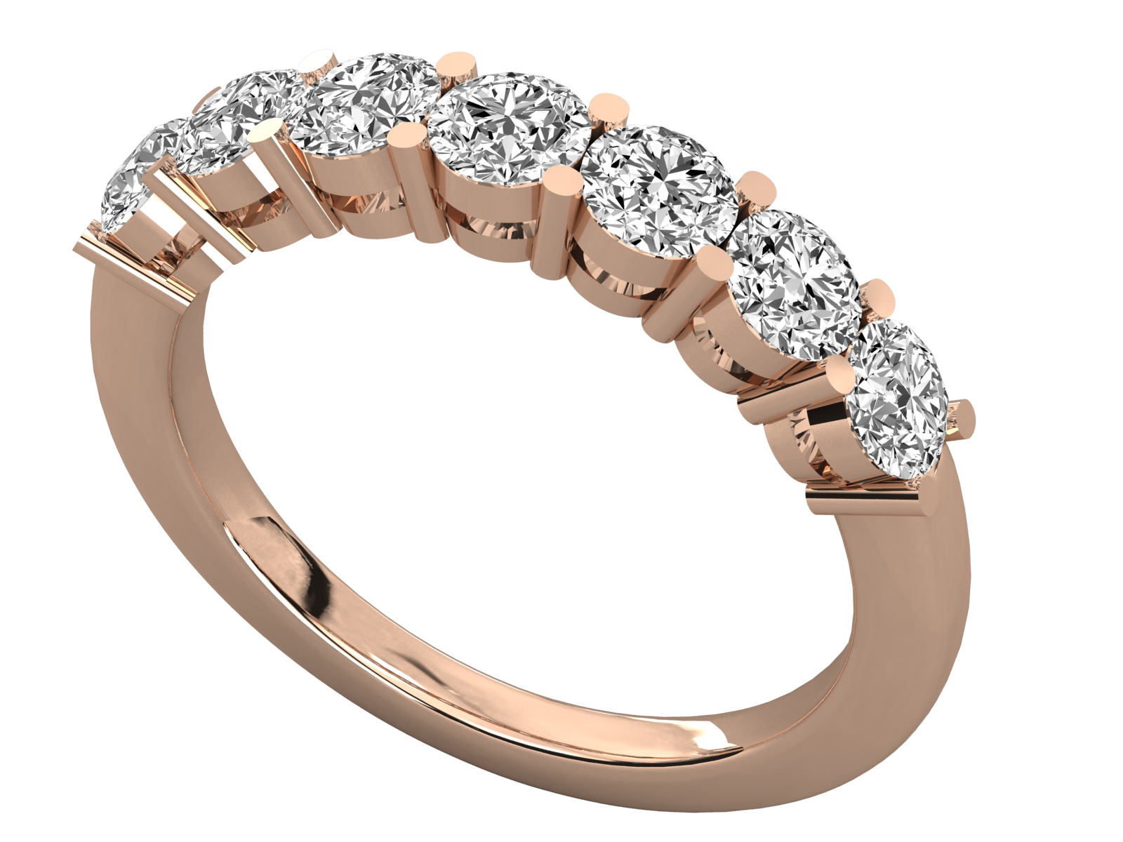 10K GOLD  LAB GROWN DIAMOND LADIES BAND RING.