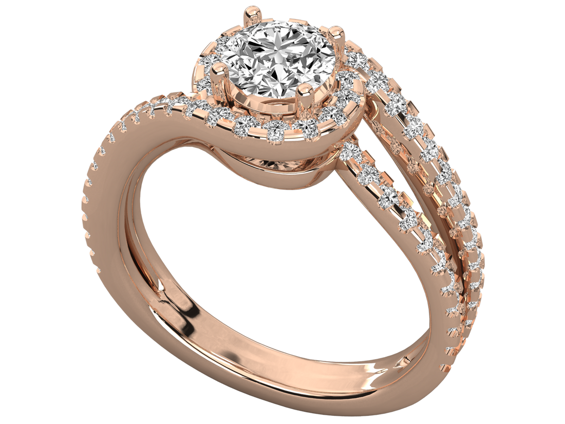 10K GOLD SOLITAIRE  LAB GROWN DIAMOND LADIES  RING.