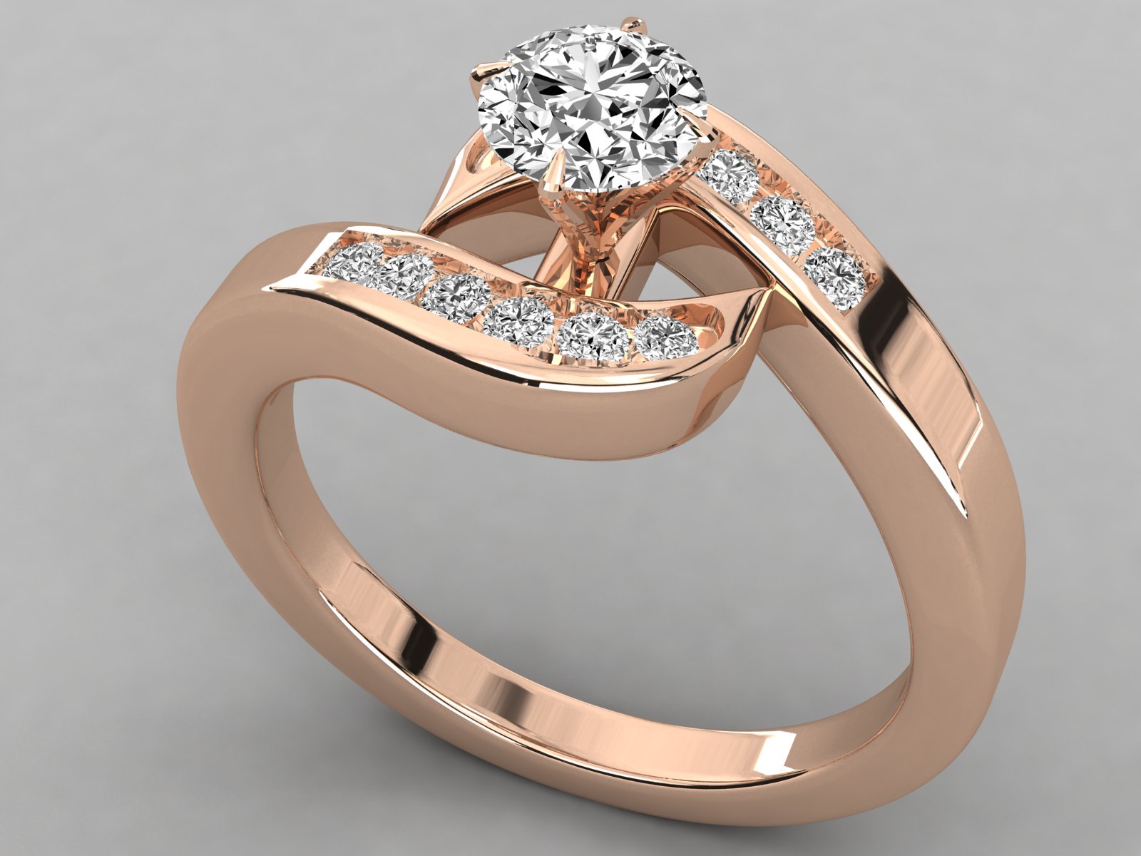 10K GOLD SOLITAIRE  LAB GROWN DIAMOND LADIES RING.
