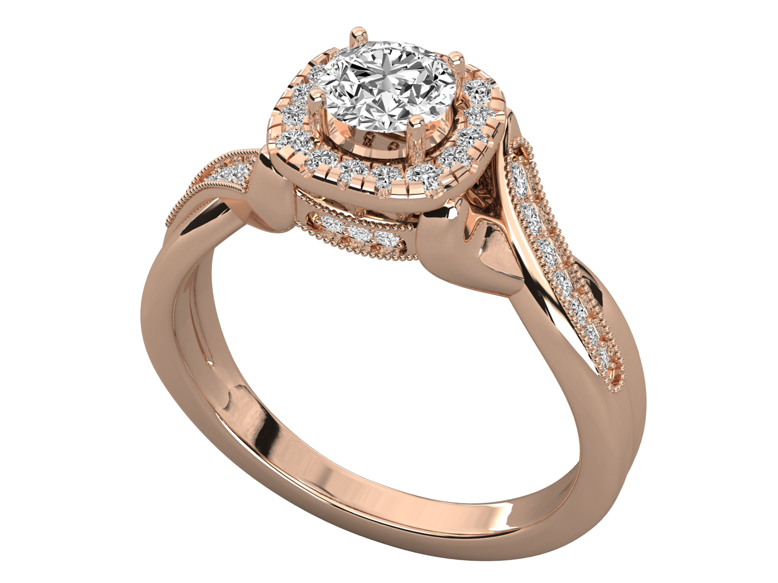 10K GOLD SOLITAIRE LAB GROWN DIAMOND LADIES  RING.