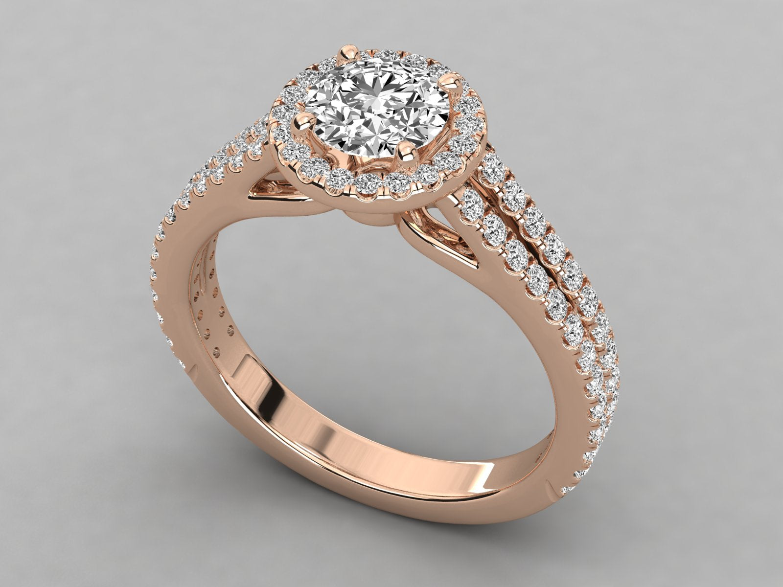 9K GOLD SOLITAIRE LAB GROWN DIAMOND LADIES  RING.