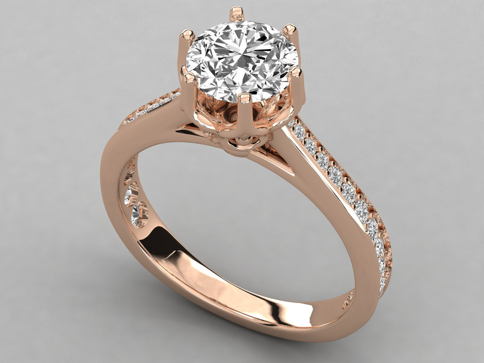 10K GOLD SOLITAIRE LAB GROWN DIAMOND LADIES  RING.