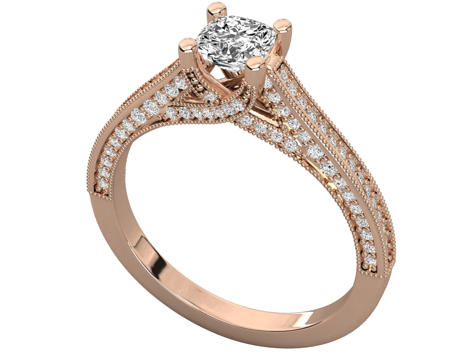 10K GOLD SOLITAIRE LAB GROWN DIAMOND LADIES  RING.