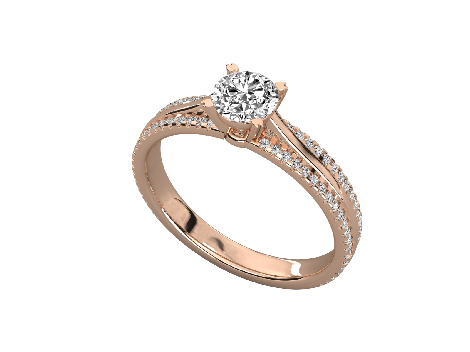 9K GOLD SOLITAIRE LAB GROWN DIAMOND LADIES  RING.