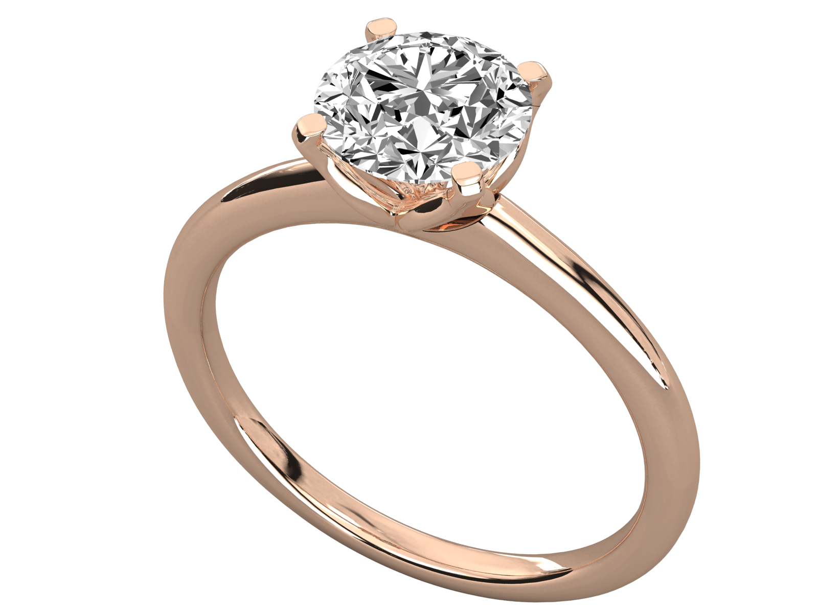 10K GOLD SOLITAIRE  LAB GROWN DIAMOND LADIES  RING.