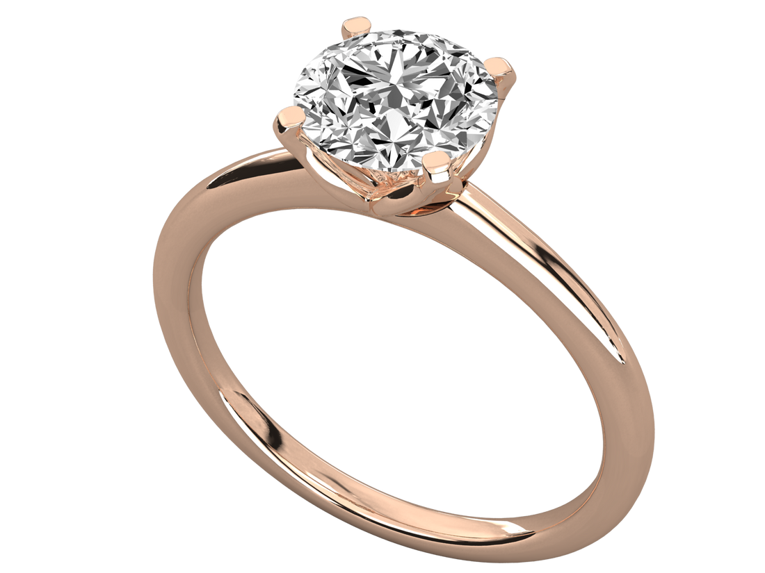 10K GOLD SOLITAIRE  LAB GROWN DIAMOND LADIES  RING.