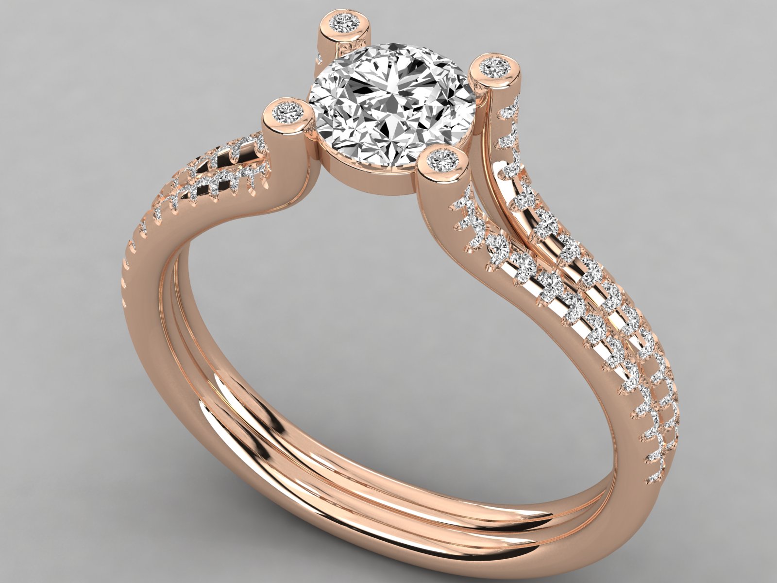 10K GOLD SOLITAIRE LAB GROWN DIAMOND LADIES  RING.