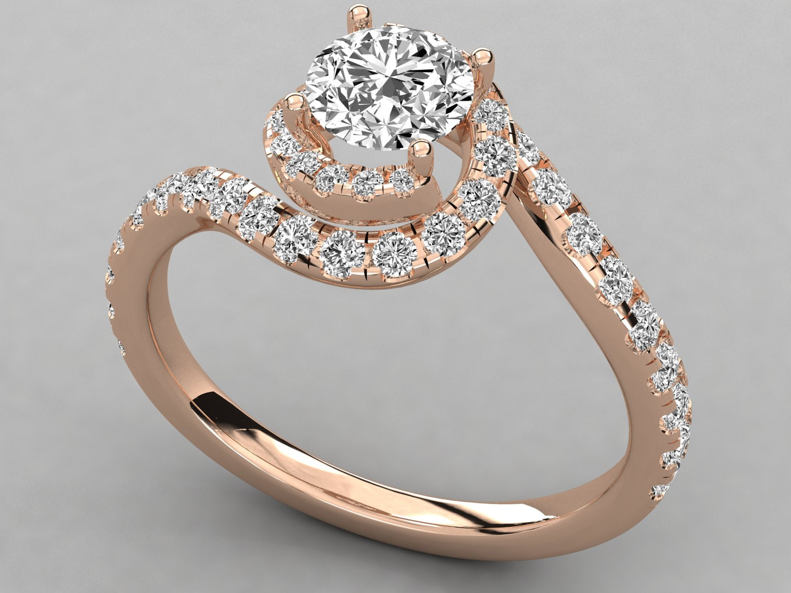 10K GOLD  LAB GROWN DIAMOND LADIES  RING.
